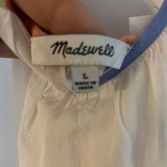 Madewell white cotton maxi coverup NWT size large - Picture 3 of 5